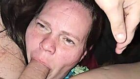 Milf Performs Deepthroat Blowjob While Playing With Tits