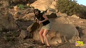 cleaning up after outside fun turns into hot lesbian threesome