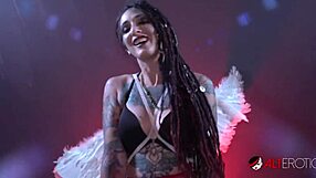 sully savage rides the tremor toy during her casting interview.