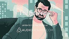 Female Rubs Tits During Interview, Cums, Asks For Dick