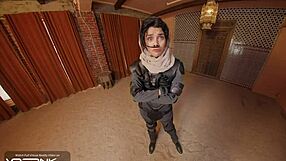 Vr Brunette Chani Rides Huge Cock in Uniform