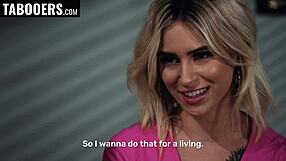 Teen student plays with teacher at desk