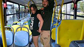 Brunette Student Groped Publicly on Bus with Monster Cock