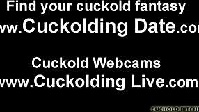 Wife dominates old cuckold husband in femdom bdsm session