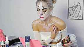 Pretty Blonde Miss Daisy Diamond Does Harley Quinn Makeup Tutorial for Halloween