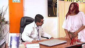 Surgeon Fucks Redhead with Big Natural Tits in Quickie