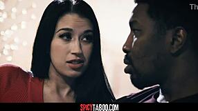 Horny Widow Asks Her Black Stepbrother To Impregnate Her Pussy!