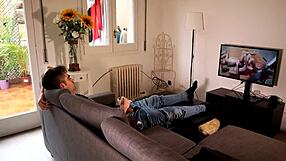 Caught Friend Watching Porn Got Wet Fucked Him. Wet Pussy Riding.