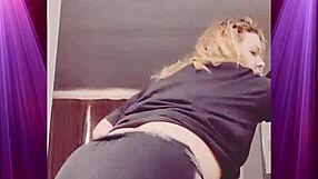 Girlfriend's Exotic Booty Shaking in Boyfriend's Clothes