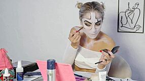 Pretty Blonde Miss Daisy Diamond Does Harley Quinn Makeup Tutorial for Halloween