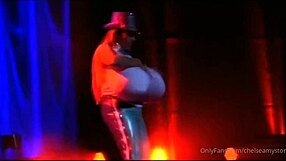 The bustiest stripper dancing with huge tits