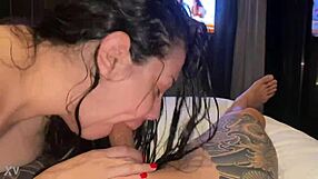 Latina Couple's Vegas Blowjob Thrills!