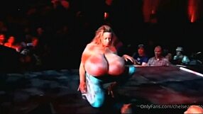 The bustiest stripper dancing with huge tits