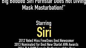 big boobed siri does diving mask fingering