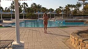 Showing Myself In A Pink Microbikini