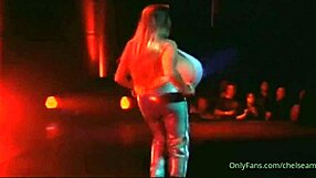 The bustiest stripper dancing with huge tits