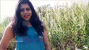 Indian BBW Kiki Flashes Publicly and Masturbates Outdoors Voyeur Style