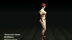 Metro Last Light - Redhead Whore Undresses, Revealing Big Tits and Ass