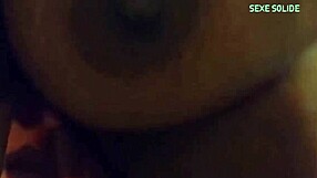 Fucking ebony girl in red panties with condom!