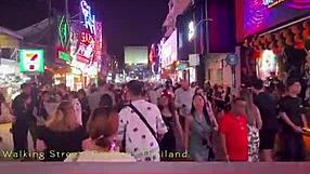 Exploring Pattaya's walking street during Halloween 2024 nightlife.