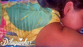 I gave a massage that turned crazy with the naughty woman outdoors