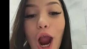 Intense risky masturbation in public outdoor setting