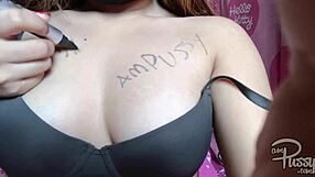 Asian teen 18+ Filipina boldly writes on her naked body