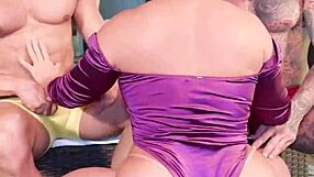 mature woman in orgy takes double penetration with squirting and face fucking