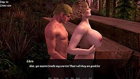 blonde with big tits and ass gets cumshot in blowjob