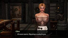 blonde with big tits and ass gets cumshot in blowjob