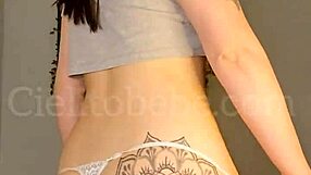 Dancing in white micro thong