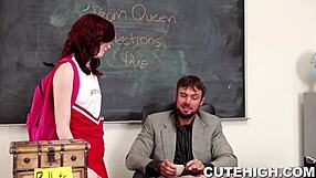 Wannabe prom queen gets punished in the garage