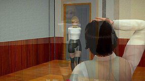 Blonde says, 'let's play the headmaster's fantasy'