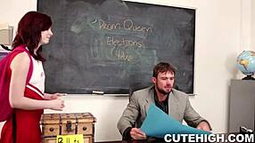 Wannabe prom queen gets punished in the garage