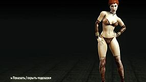 Metro Last Light - Redhead Whore Undresses, Revealing Big Tits and Ass