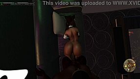 Second Life Black Man Fucks Asian Woman On A Couch