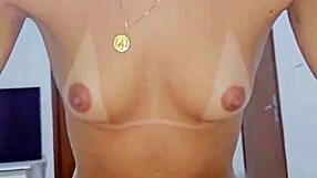 tanned stepsister sits on my lap in a really hot way