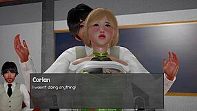 Blonde says, 'let's play the headmaster's fantasy'