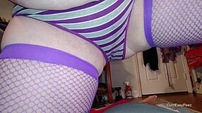 Panty Wetting Piss Play Liza Pees on Andy and Plays with His Dick