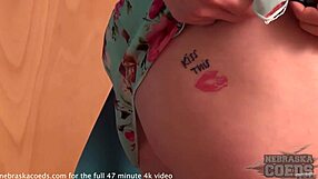 fresh faced allie strips nude for her first video!