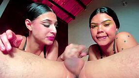 i saw friends having fun in a homemade video with pretty latina girls