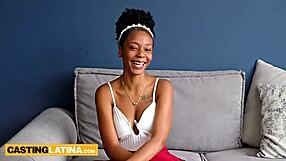 cute colombian amateur with big ass nails casting blowjob and fuck