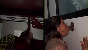 sucking big black cocks through gloryhole