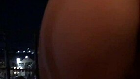 Skinny slut enjoys outdoor balcony fucking