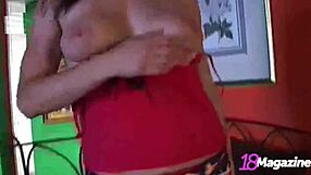 Chubby coed Kylie teen uses vibrator for anal assfucking and masturbation, playing with her natural tits and dildo