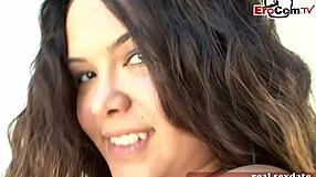 Curvy Brunette Babe with Natural Tits Gets Deep Anal Fuck in Teen Scene