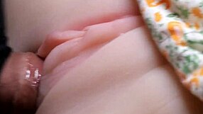 Close-up Seks dengan Boneka Imut yang Dicukur dalam Aksi