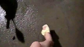 shemale ting xuan strolls and pees outdoors