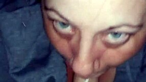 White milf bobs on small cock sucking deeply. She enjoys every moment.