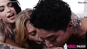 Hardcore Goth Foursome with Blowjobs and Cumshots